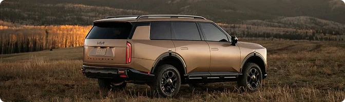 Kia three-row seats and cargo by trim